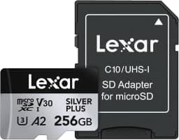 Cartão de Memória Lexar Professional SILVER PLUS microSDXC UHS-I Card 256GB