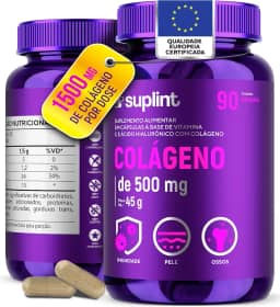 Suplemento de Colágeno Hidrolisado 500 MG com Ácido Hialurônico e Vitamina C | Complexo para Cabelo, Pele & Unhas | Suplementos Peptídicos para Suporte de Articulações e Ossos para Homens e Mulheres