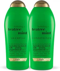 OGX Hydrating + Tea Tree Mint Shampoo & Conditioner, 25.4 Ounce (Set of 2)