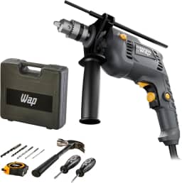 WAP Parafusadeira e Furadeira de Impacto 3/8' WF-700K10, com 11 Acessórios e Maleta, Controle de Velocidade, 700W 127V