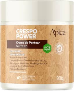 Ápice Creme de Pentear Nutritivo Crespo Power | Hidratação, Nutrição e Definição para Cabelos Crespos | 500g