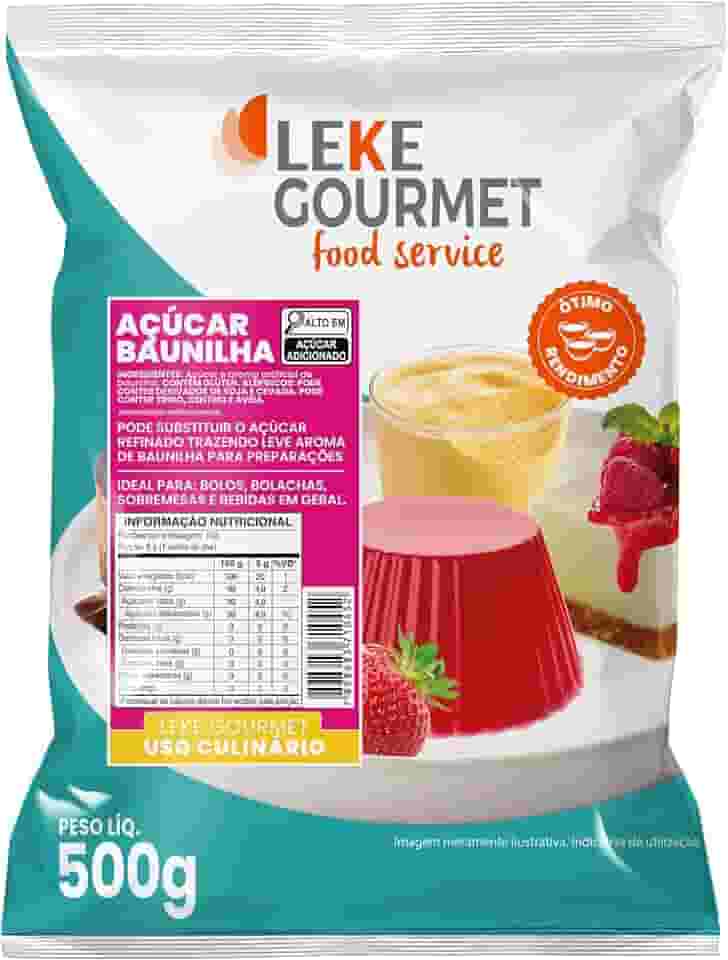 Leke Gourmet – Açúcar de Baunilha 500g | Aroma Suave e Sabor Marcante | Ideal para Bolos, Doces e Sobremesas Artesanais