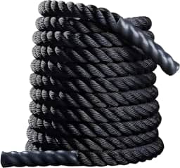 Corda Naval 10m X 10 Kg, Treinamento de Força, Pegada Emborrachada, Uso Profissional