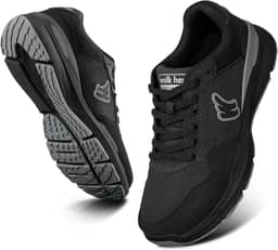 Tênis masculino de caminhada para fascite plantar, suporte de arco com sola de borracha antiderrapante, sapatos ortopédicos casuais confortáveis com bico largo