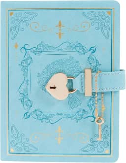 Diário com cadeado, diário vintage para mulheres e meninas, 288 páginas com bordas douradas, capa dura em forma de coração, diário de senha para mulheres e meninas adolescentes com caixa de