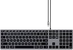 Satechi Teclado Slim W3 Iluminado com Cabo e Keypad Numérico - Teclas Iluminadas e conexão USB-C - Para M2/ M1 MacBook Pro/Air, M2/ M1 iPad Pro/Air, M2 Mac Mini, iMac M1
