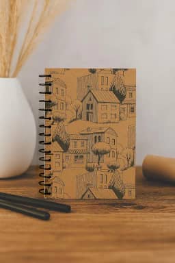 Caderneta A6 flexível Kraft House com 80 folhas pautadas cod. 0485- abyaragraf