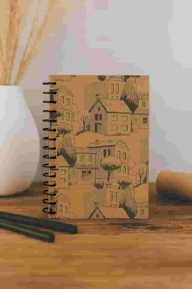 Caderneta A6 flexível Kraft House com 80 folhas pautadas cod. 0485- abyaragraf