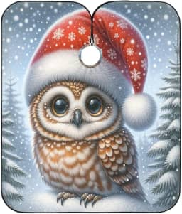 Linda capa de barbeiro de Natal de boneco de neve com gola elástica à prova d'água para salão de cabeleireiro criativo, suprimentos para cabeleireiros