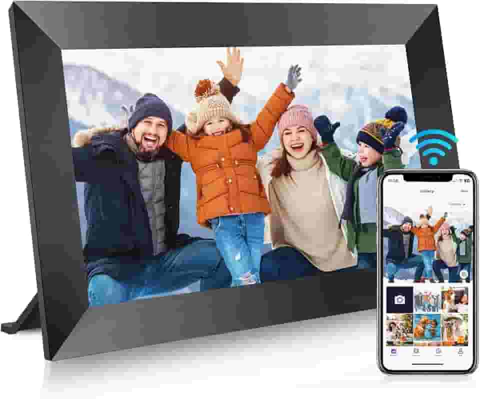 Uhale Moldura digital de 10,1 polegadas com suporte de armazenamento de 32 GB, porta-retratos eletrônicos com tela sensível ao toque IPS de 1280 x 800 HD, compartilhe memórias instantaneamente e com