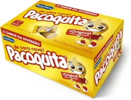 PAÇOQUITA QUADRADA EMBALADA DISPLAY DE 1KG COM 50 UNIDADES DE 20G