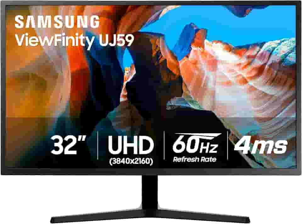 Monitor Samsung 4K UHD de 32 polegadas (LU32J590UQNXZA), Cinza escuro