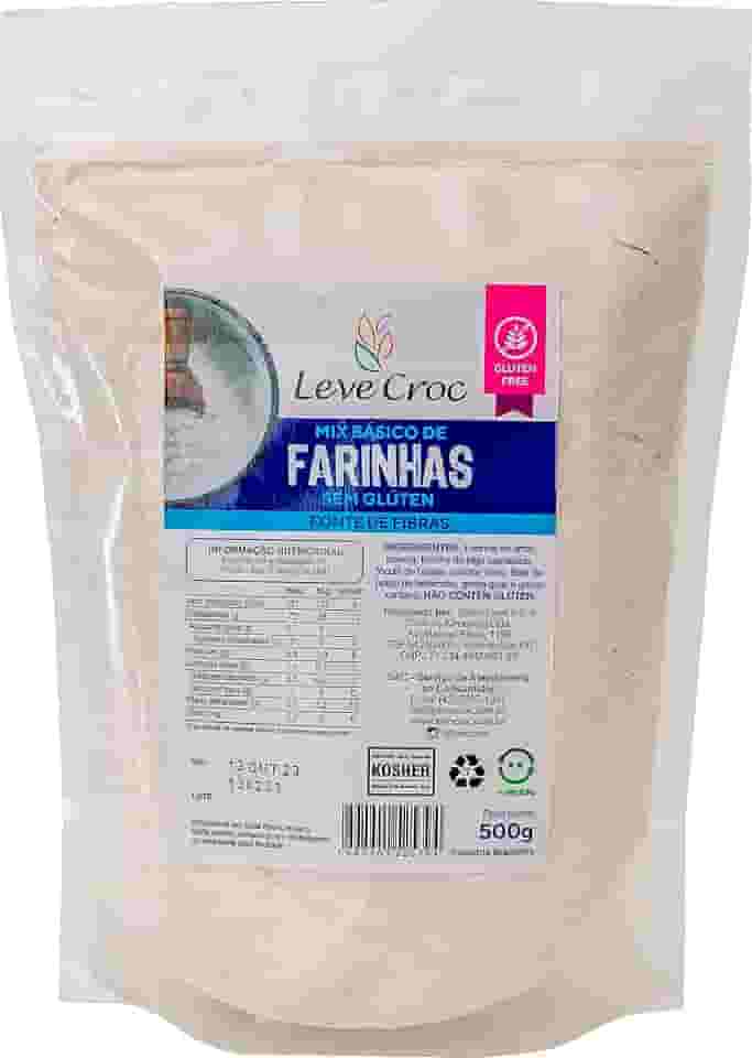 Mix Básico de farinhas sem glúten Leve Croc 500g
