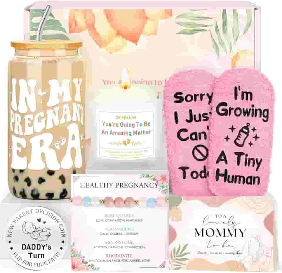 Presentes de gravidez para grávidas presentes atenciosos para novas mães cesta de presente para mãe ser presente para mulheres grávidas amigas anúncio de gravidez presentes para mãe pela primeira vez
