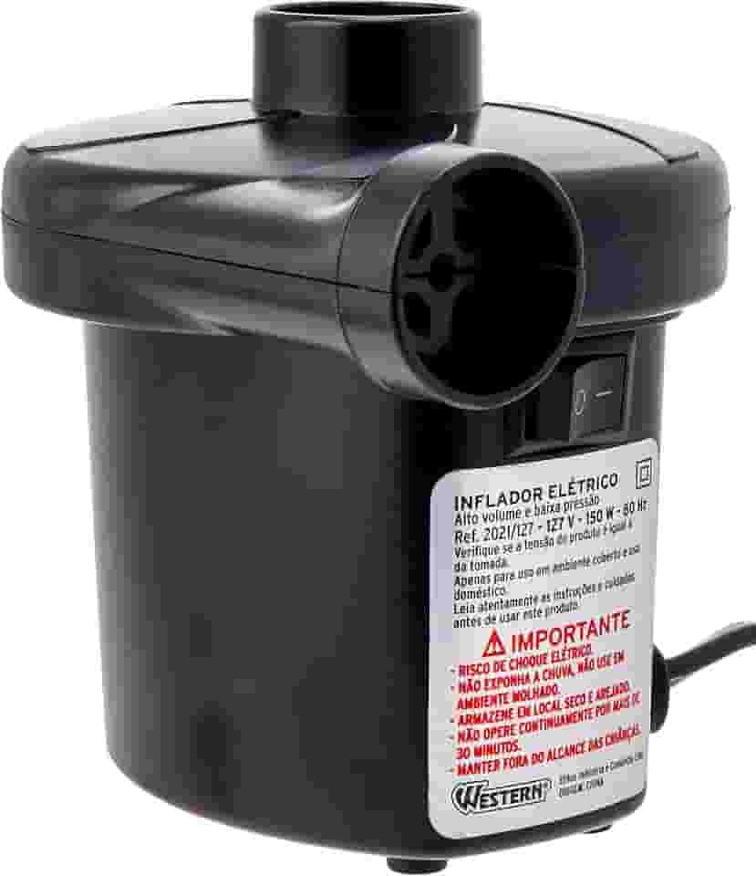 Inflador Elétrico 127 V, Western, 2021-127, Preto
