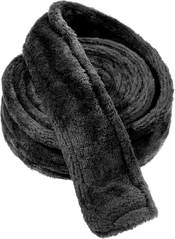 Roupão de substituição, gravata preta, 180 x 4,5 cm/70,87 x 1,77 polegadas, cinto de flanela unissex, cinto grosso de hotel, gravatas de pijama macias, Preto, 65-66