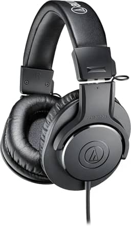 Fone de Ouvido Audio Technica ATH-M20x, Preto, Grande