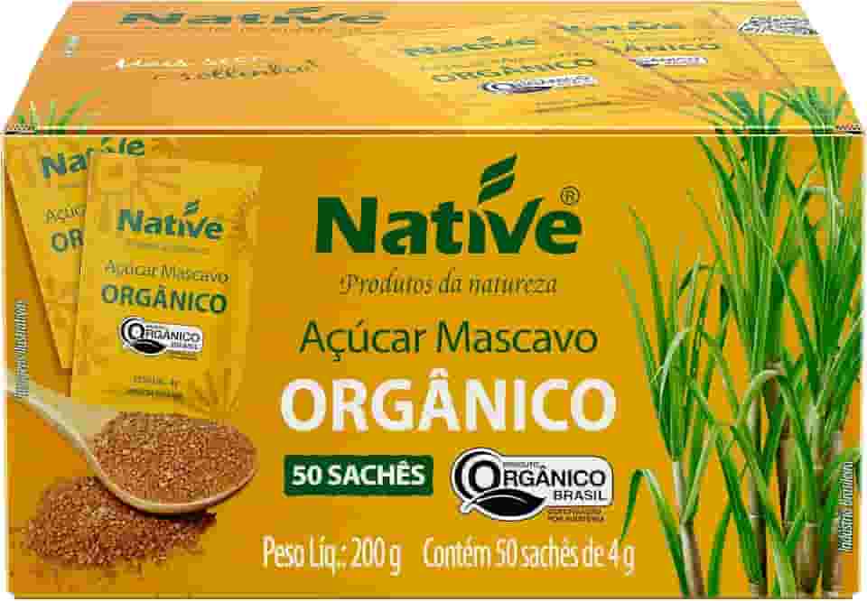 Açúcar Mascavo Orgânico 50 sachês de 4g Native