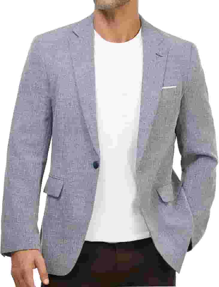 Blazer masculino casual esportivo leve com um botão