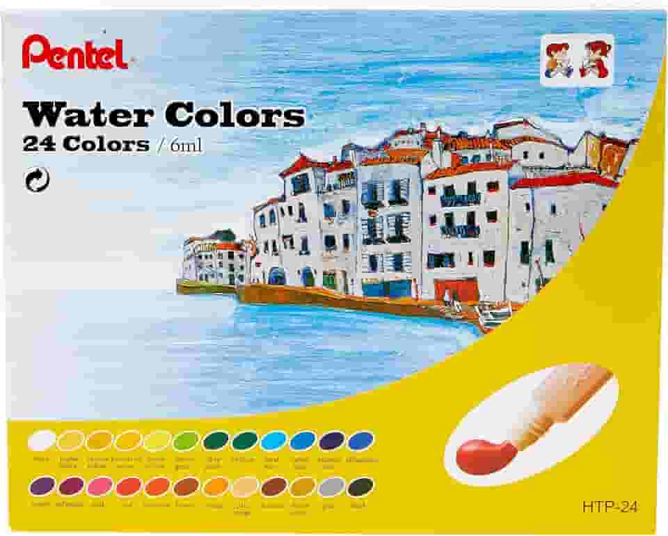 Pentel HTP-24B Aquarela HTP a Base de água, 24 Cores