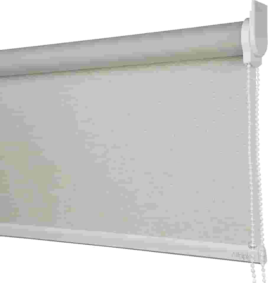 Cortina Persiana Rolo Blackout Linho Natural SOB MEDIDA comando lado DIREITO (SEM BANDÔ) (Linho Natural - Acabemento Branco, 1,60 (lar) x 1,20 (alt))