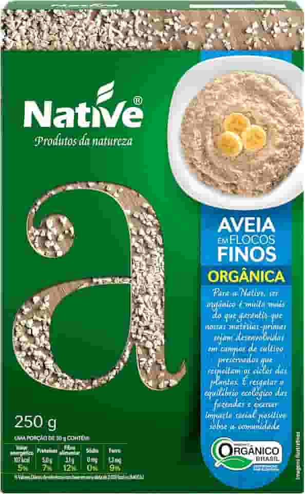 Aveia em Flocos Finos Orgânica, Native, 250 g
