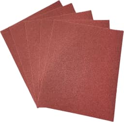 Lixa Grão 100 – Kit com 5 Folhas 22,5×27,5 cm – Acabamento Médio para Madeira, Massa, Tinta, Gesso, Reboco, e Reforma Em Geral