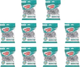Flash Limp Kit Com 10 Esponjas Aço Inox Para Limpeza Pesada Ferro E Grelha Ea1409-10
