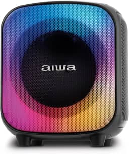 Caixa de Som PartyBox AIWA PB-07 Bluetooth 8H RGB USB TWS Preto
