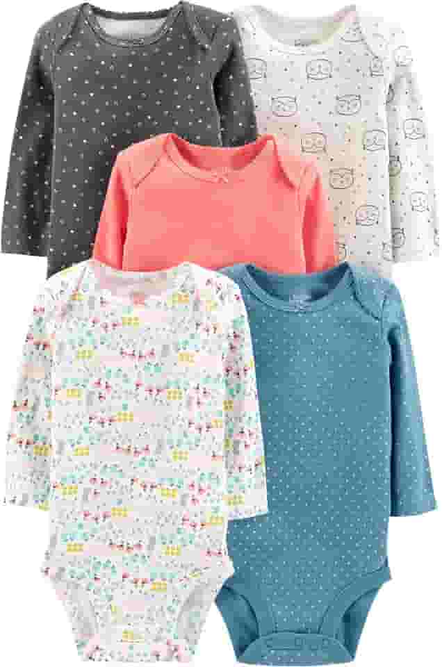 Body Pacote com 5 bodies de manga comprida Simple Joys by Carter'sMeninas