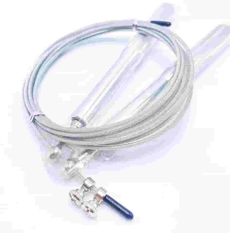 Corda Pular Aço Crossfit 3m Rolamento Speed Profissional Prata