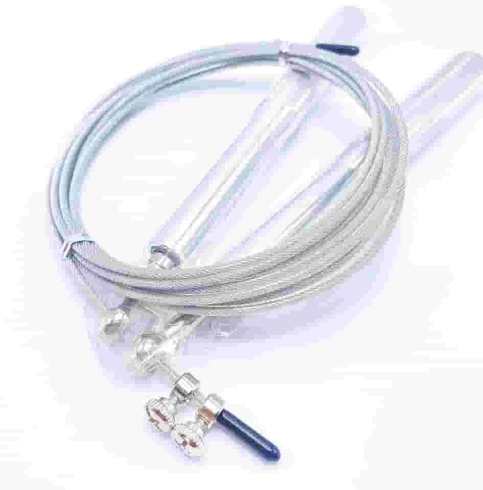 Corda Pular Aço Crossfit 3m Rolamento Speed Profissional Prata