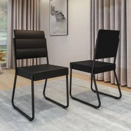 Conjunto 2 Cadeiras 1736 Carraro (Preta)