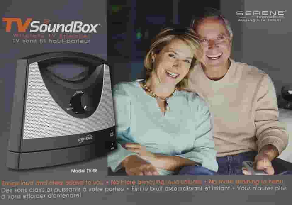 Serene Innovations Alto-falante de TV sem fio TV-SB