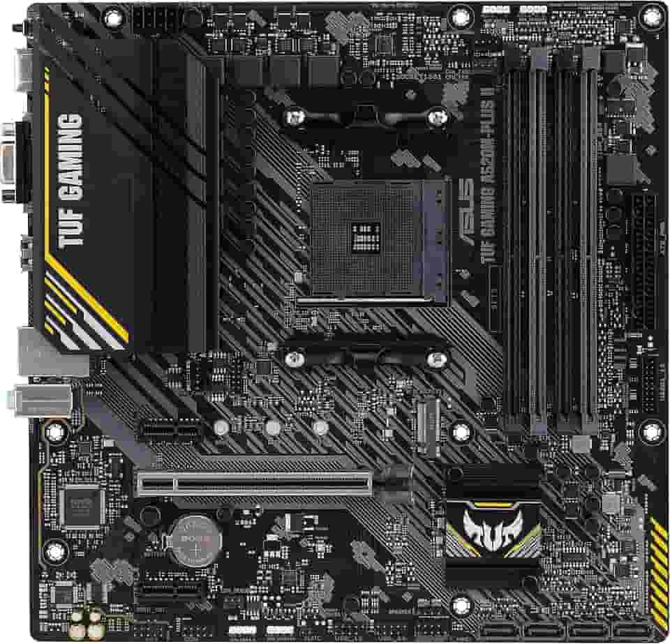 Placa Mãe Asus TUF GAMING A520M-PLUS II (AM4/4xDDR4/HDMI/DisplayPort/D-Sub/M.2/USB 3.2)