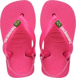 Chinelo Havaianas New Baby Brasil Logo Rosa Flux 20