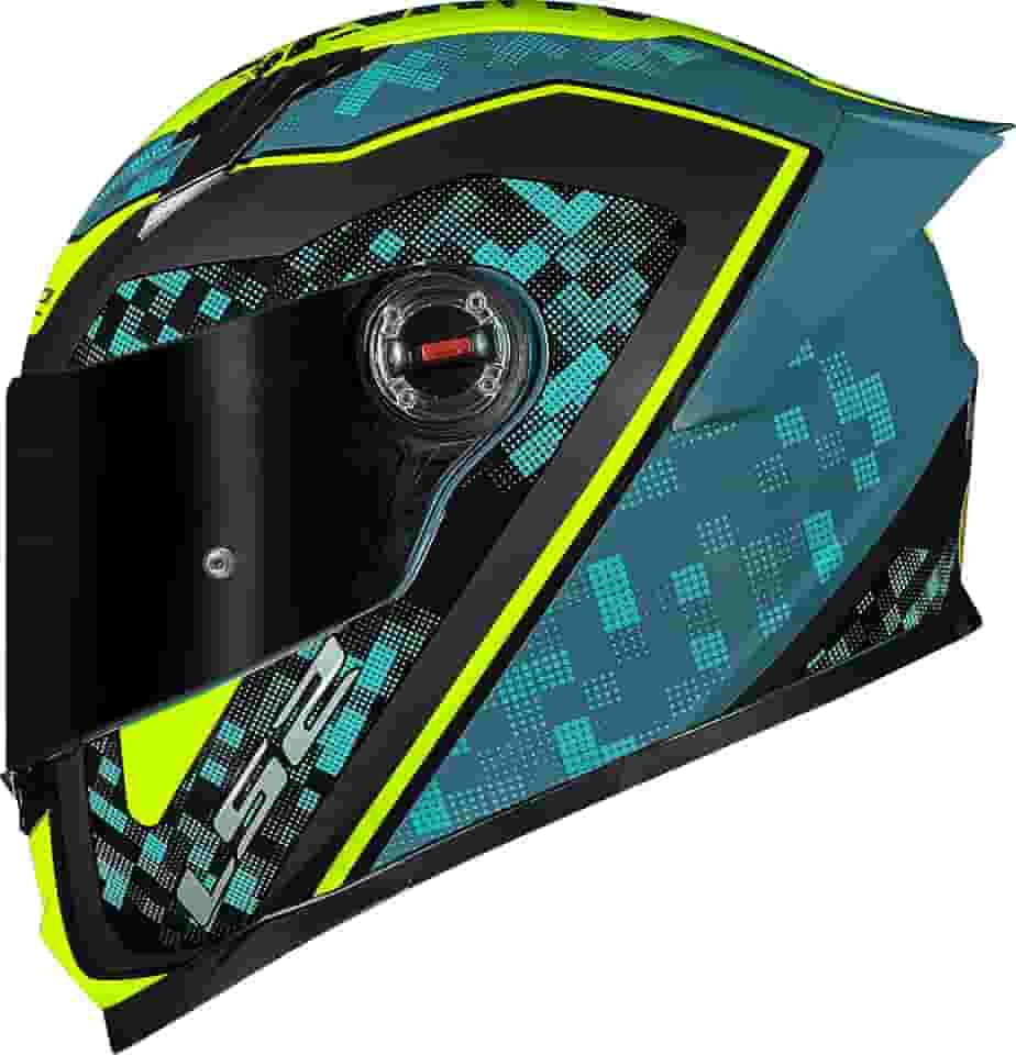 Capacete Masculino Ls2 Ff358 S Striker Azul Spoiler Moto