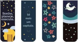 Kit 4 Marcadores De Páginas Magnéticos Exclusivos Estrelas